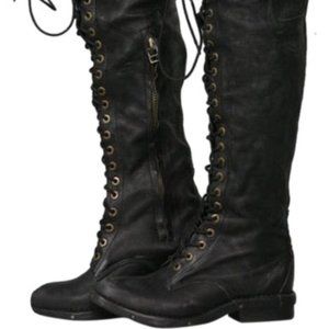 Desperately Seeking Jeffrey Campbell Meds Lace-Up Over-The-Knee Boots